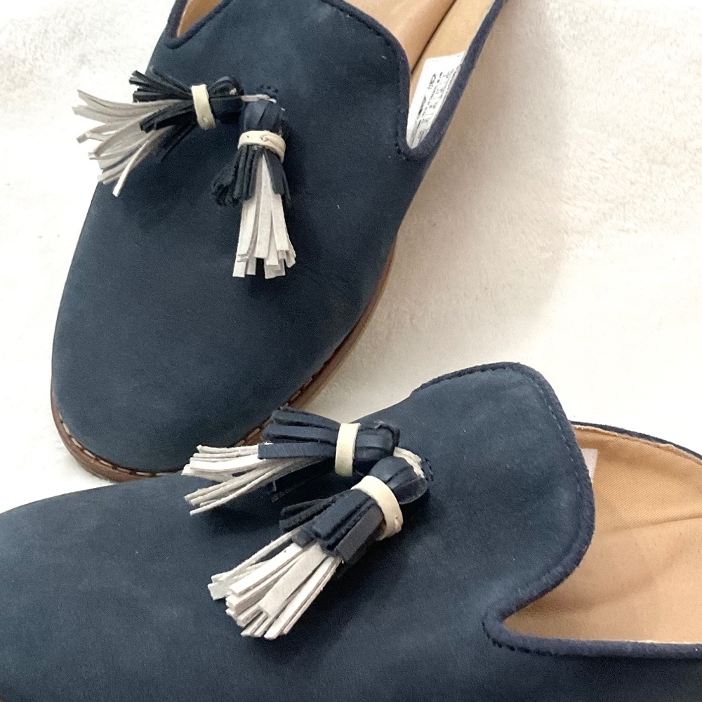 Navy Sperry Seaport Levy Tassel Mule Slides Round Toe Loafer Size 6 - Picture 15 of 15